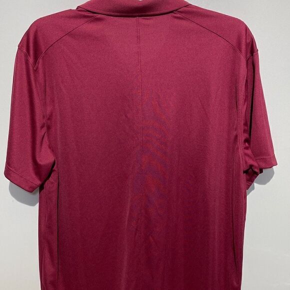 Nike Dri-Fit Men's Short Sleeve Red Golf Polo Shirt Size M - Picture 5 of 9